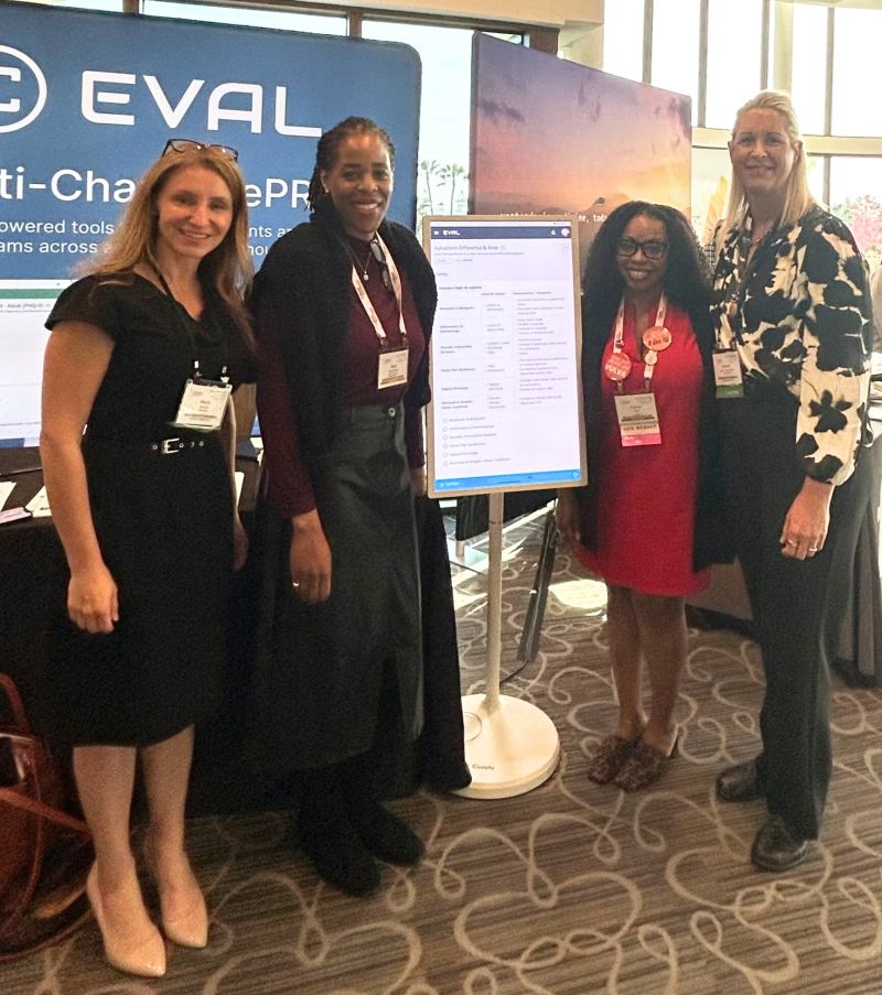 EVAL Health team at a conference booth